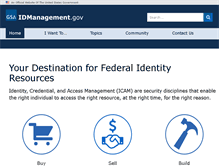 Tablet Screenshot of idmanagement.gov